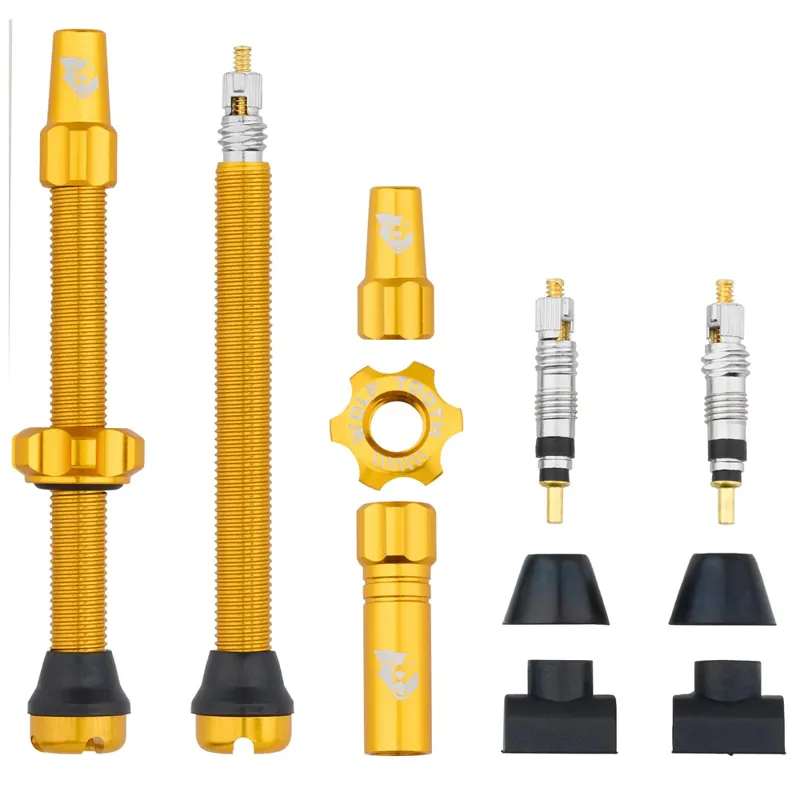 Wolf Tooth Tubeless Valve Stems - Gold
