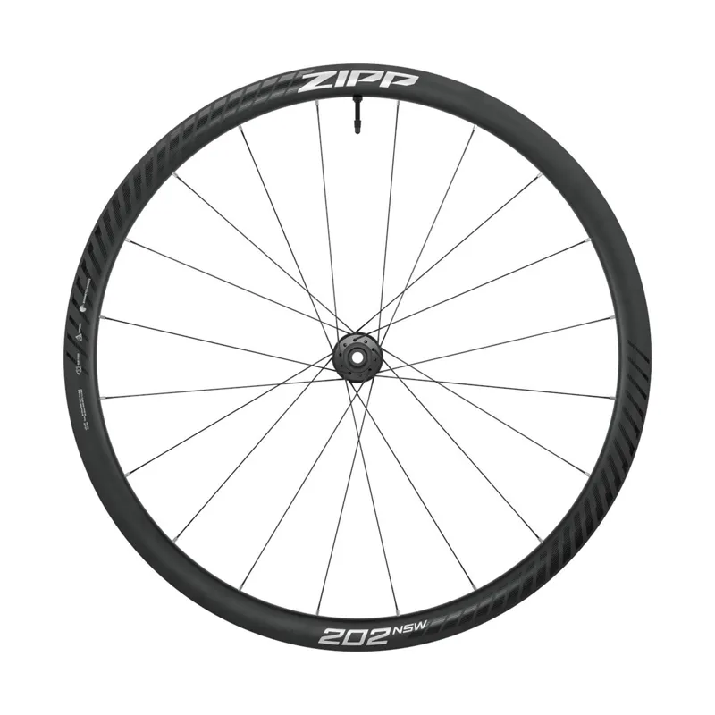 Zipp 202 NSW Carbon Tubeless Disc Brake Center Locking 700c A1 Front Road Wheel - Dark Grey Graphic