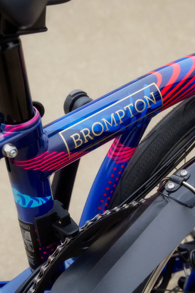 Brompton P Line Team GB Edition 2024 Folding Bike - Piccadilly Blue-11