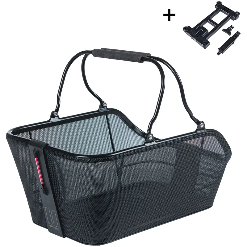 Basil Cento Tech Fiber Nordlicht MIK Rear Basket - 21 Litre - Black