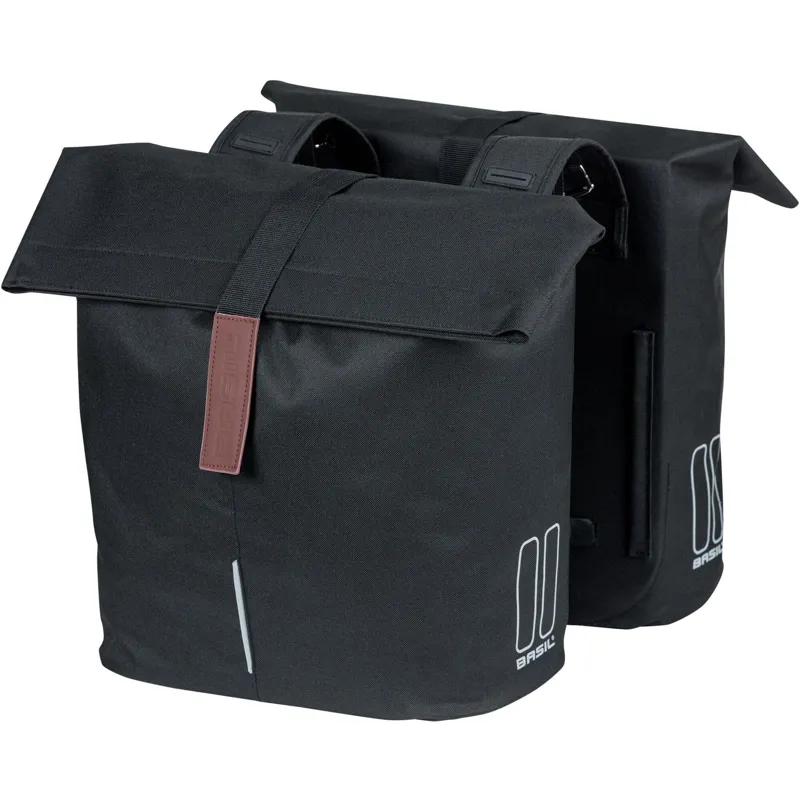 Basil City Double Pannier Bags - 28- 32 Litre - Black