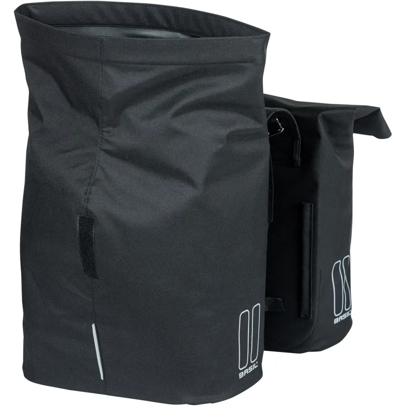 Basil City Double Pannier Bags - 28- 32 Litre - Black-4