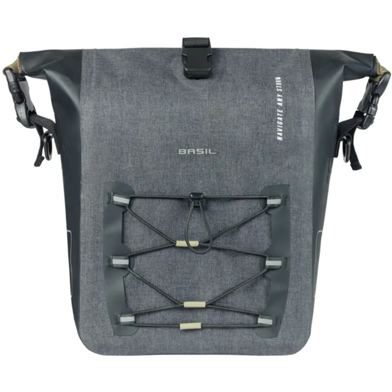 Basil Navigator Storm Single Pannier Bag with MIK Hooks - 12-15 Litre - Black-1