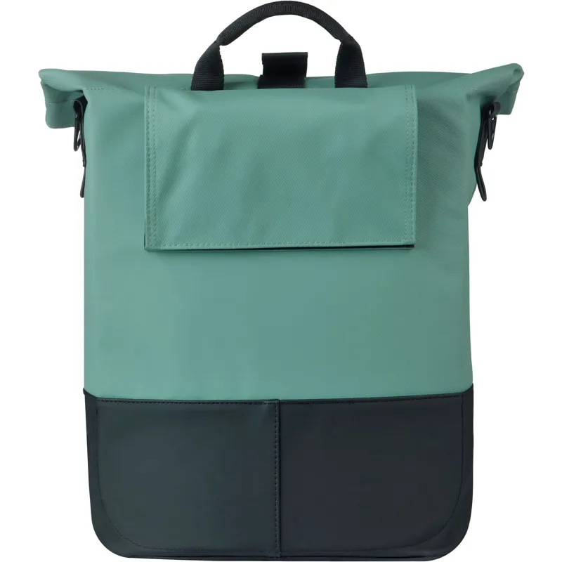 Basil Cove Shopper Pannier Bag with MIK Hooks -14-16 Litre - Silvergreen/Black-4