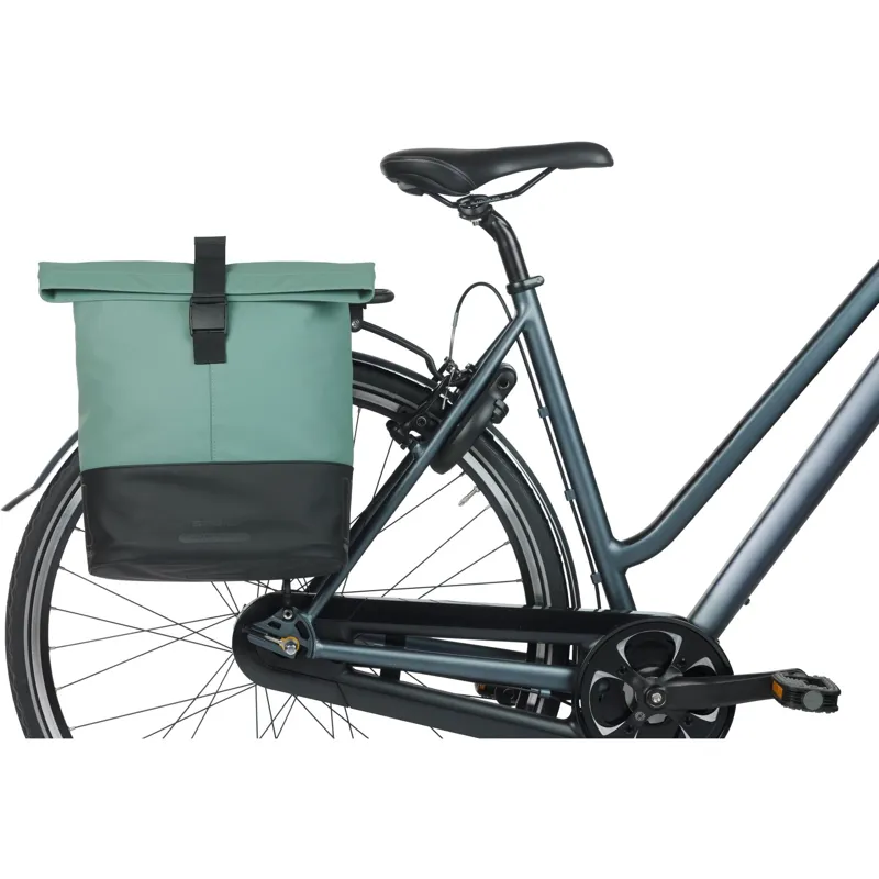 Basil Cove Double Pannier Bags -28-32 Litres - Silvergreen/Black-5
