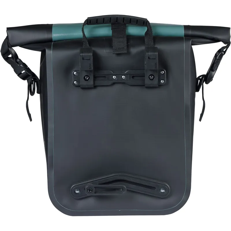 Basil Rivo Single Pannier Bag with MIK Hooks - 12-15 Litres - Silvergreen/Black-3