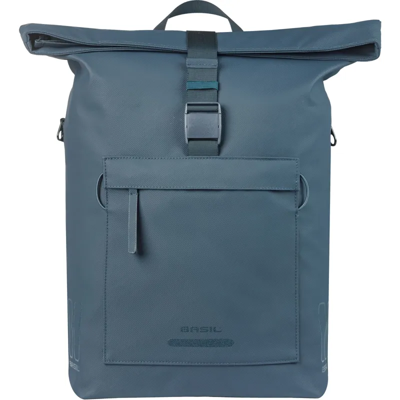 Basil Brooklyn Shoulder Pannier Bag with MIK Hooks - 17 Litre - Blue-1