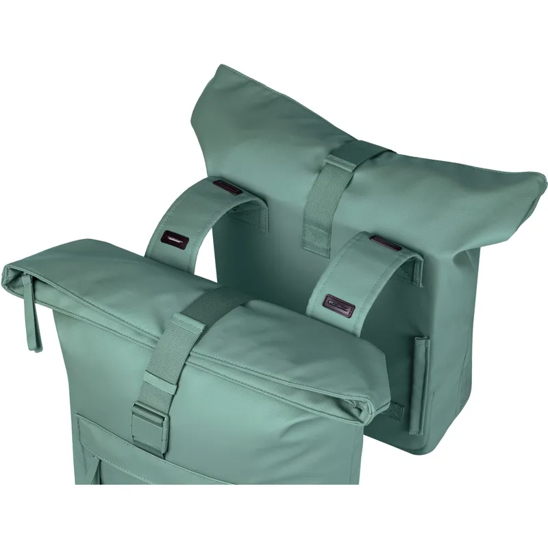 Basil Brooklyn Double Pannier Bags - 41 Litres - Silvergreen-3
