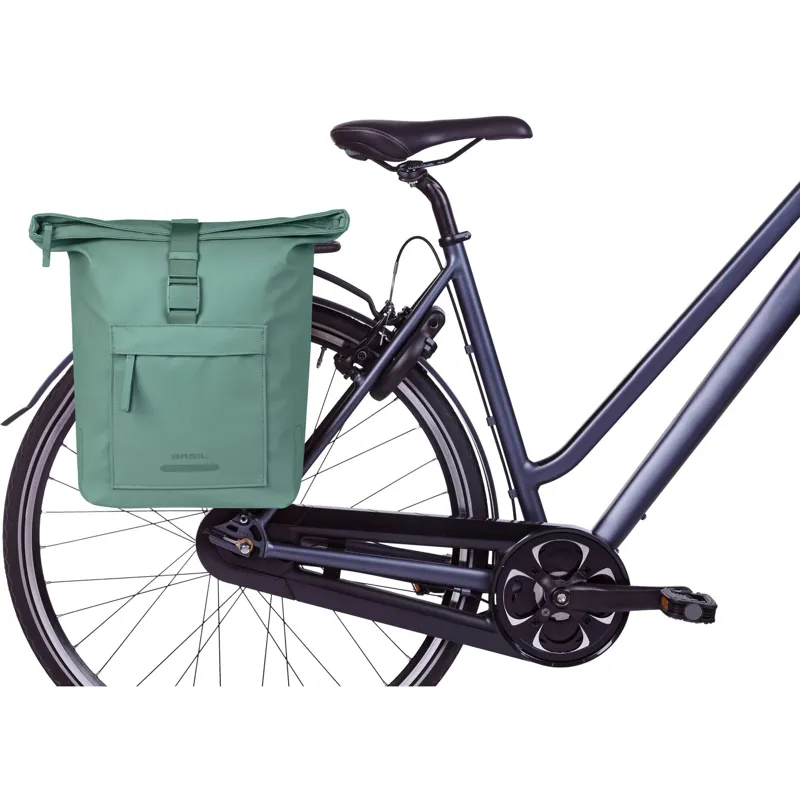 Basil Brooklyn Double Pannier Bags - 41 Litres - Silvergreen-5