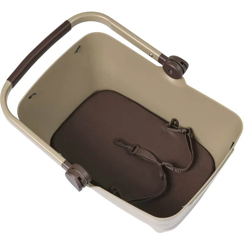 Basil Buddy Dog Bicycle Basket MIK - 32 Litre - Biscotti Brown-2