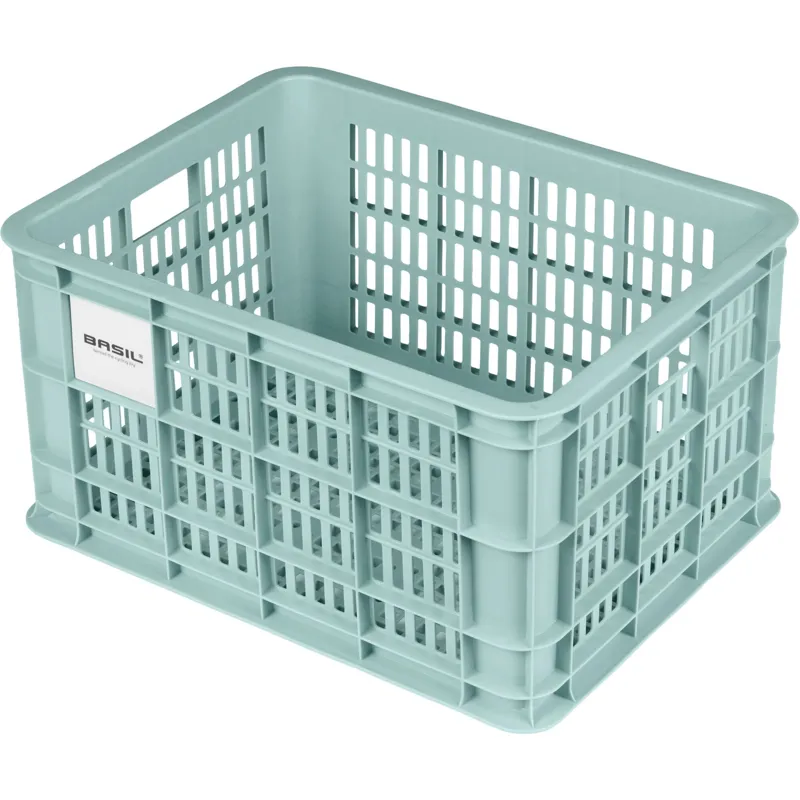 Basil Bicycle Crate - 40 Litre - Silver Blue