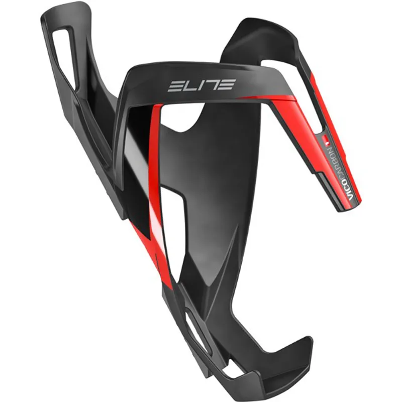 Elite Vico Carbon Bottle Cage - Matt Black/Red
