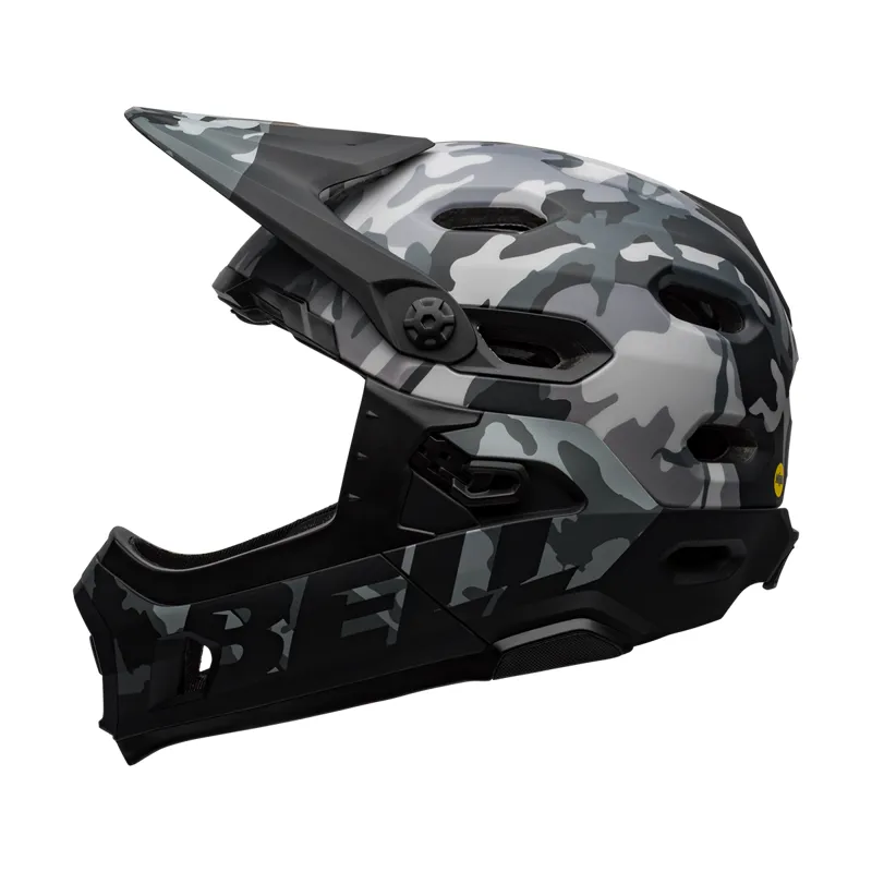 Bell Super DH MIPS Full Face MTB Helmet - Matte/Gloss Black Camo-1