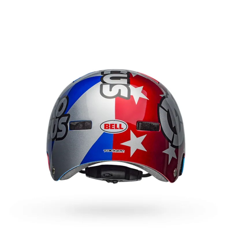 Bell Local BMX/Skate Helmet - Nitro Circus Gloss Silver/Blue/Red-6