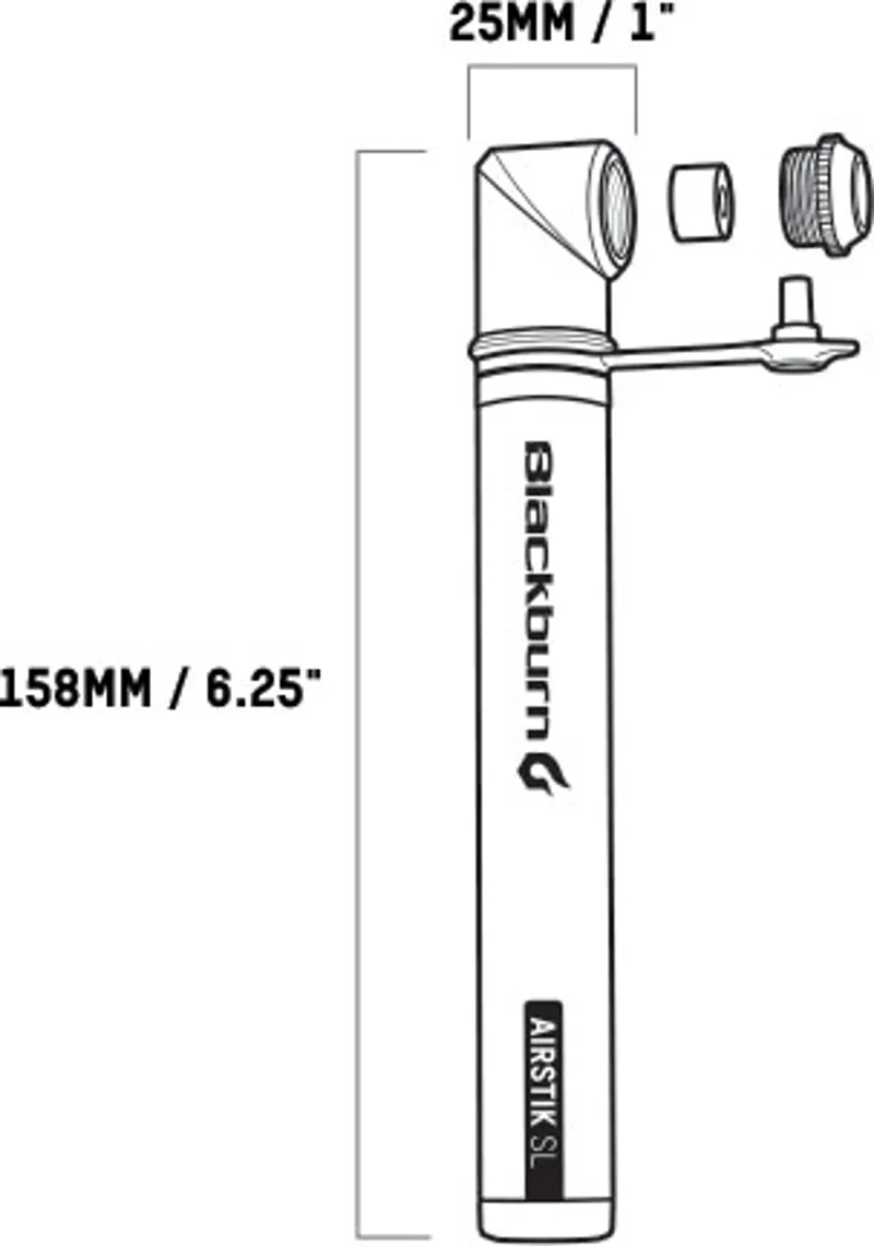 Blackburn Airstik SL Mini-Pump - 160psi-6