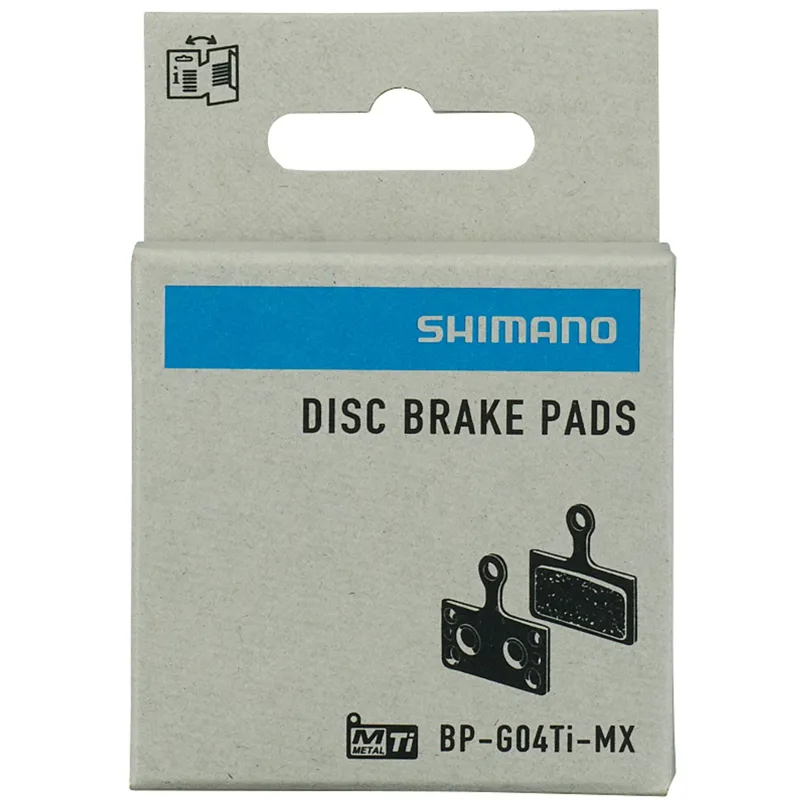 Shimano G04Ti-MX Metal Sintered Pad Titanium Back Disc Pads + Spring-2