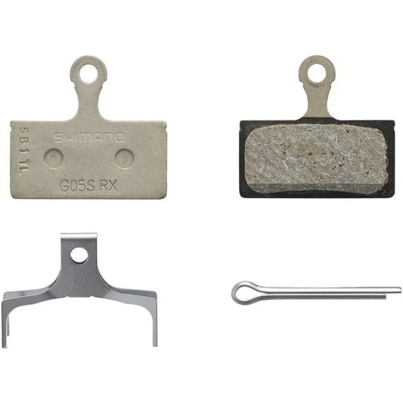 Shimano G05S-RX Disc Pads and Spring - Resin Pad - Steel Back-1