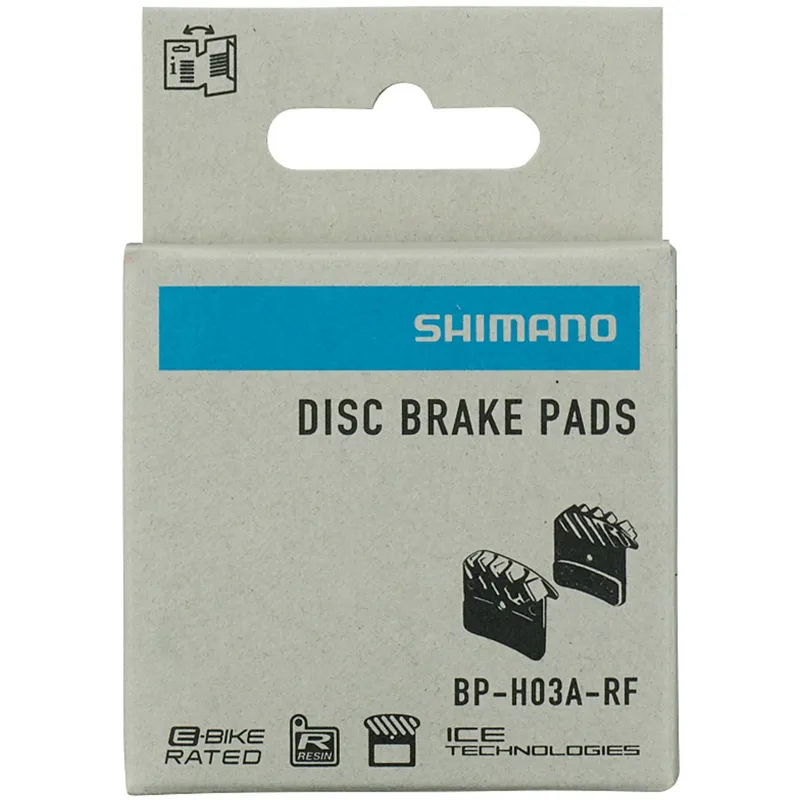 Shimano H03A Resin Disc Pads + Spring - Alloy Back with Cooling Fins-2