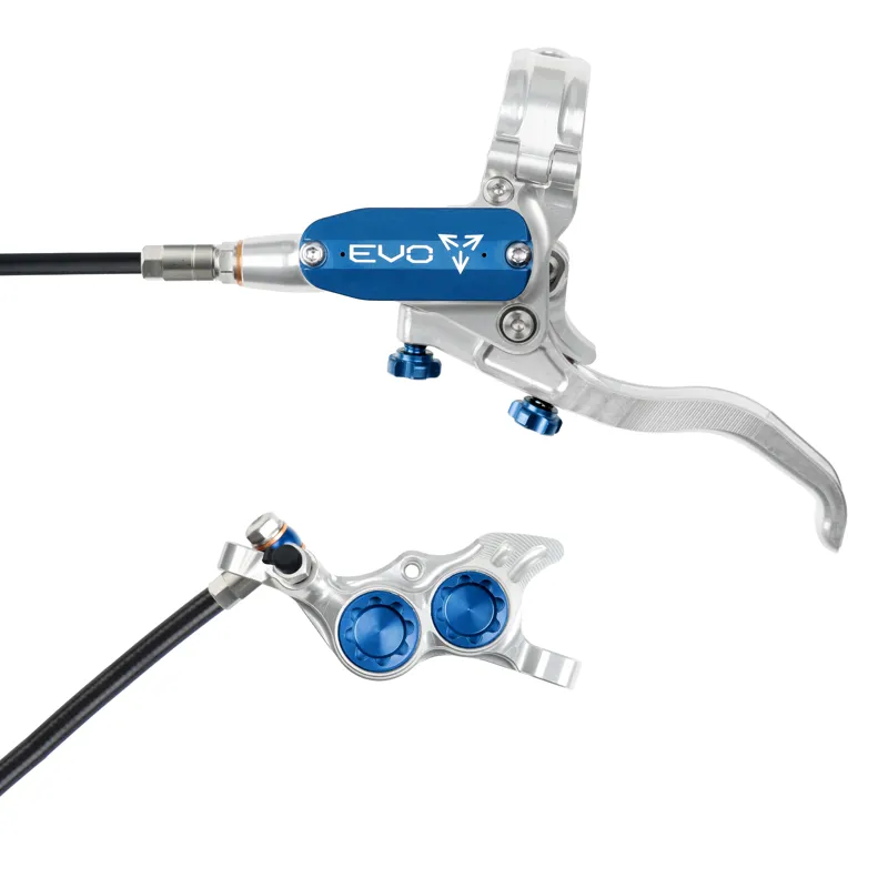 Hope Tech 4 Evo TR4 Disc Brake - No Rotor - Silver/Blue