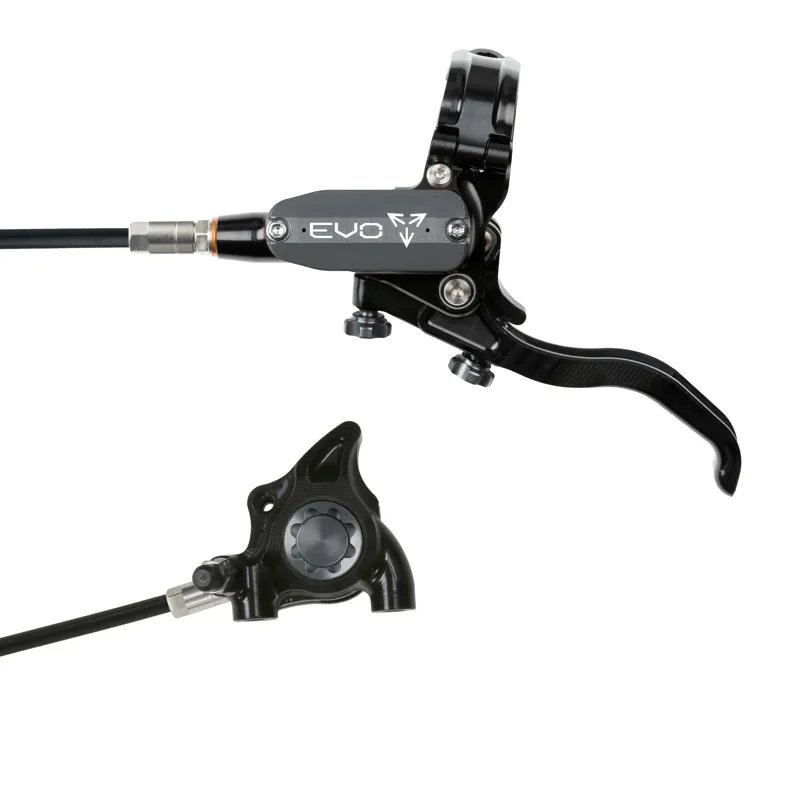 Hope Tech 4 Evo X2 Flat Mount Disc Brake - No Rotor - Black/Smoke