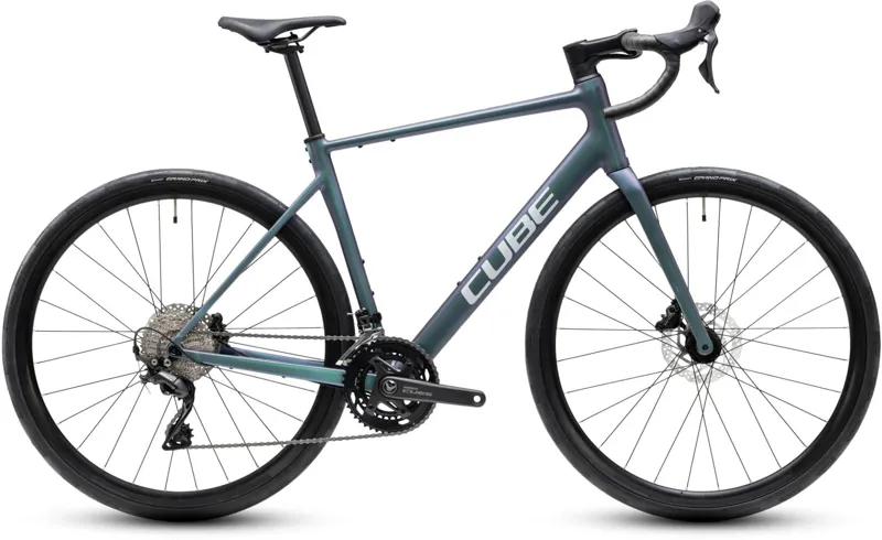 Cube Attain Race 2027 Endurance Road Bike - Smaragdgrey/White