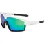 Madison Code Breaker Sunglasses - White Frame/Green Mirror Lens