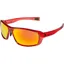 Madison Target Sunglasses - Gloss Crystal Red Frame/Fire Mirror Lens