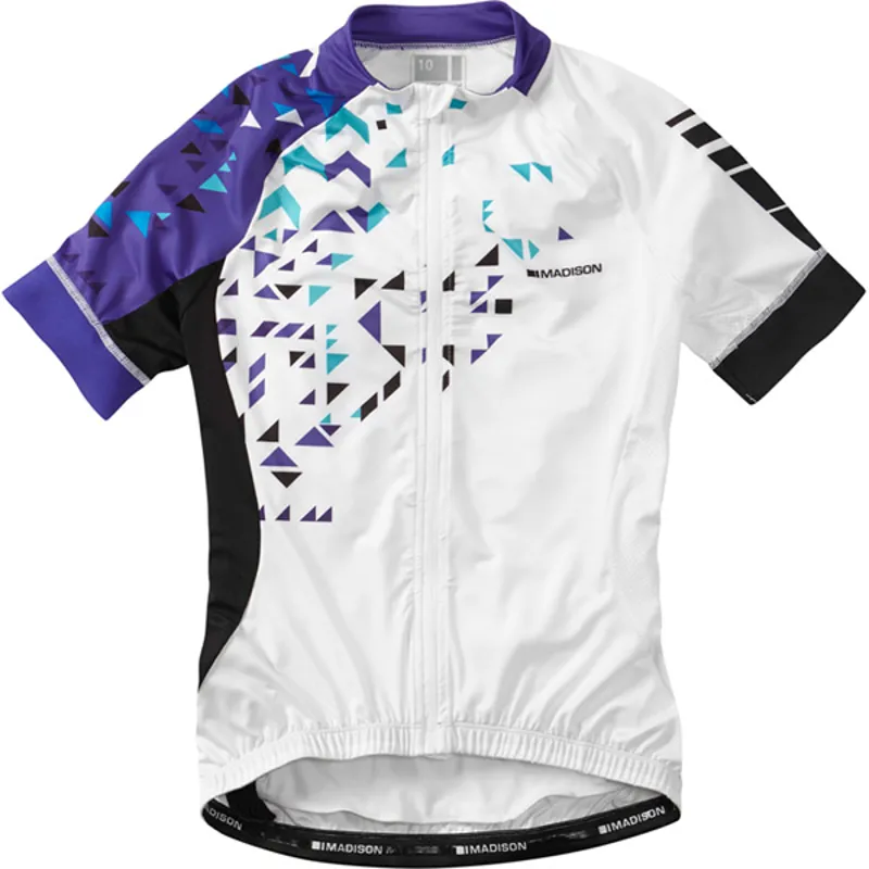 Madison Sportive Womens Short Sleeve Jersey - White/Purple Reign