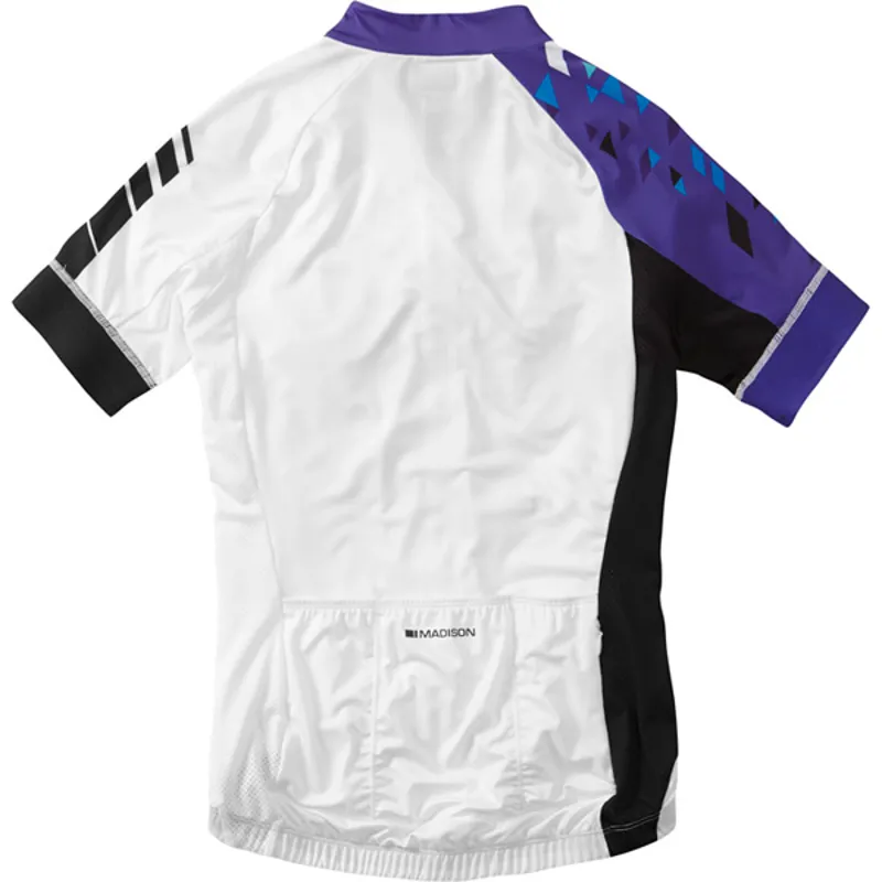Madison Sportive Womens Short Sleeve Jersey - White/Purple Reign-1