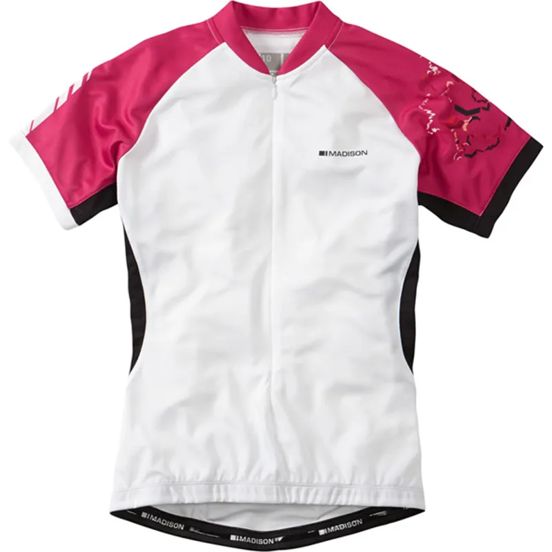 Madison Keirin Womens Short Sleeve Jersey - White/Very Berry