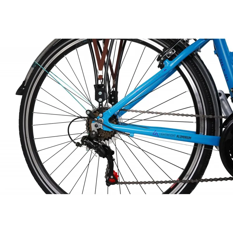 Claud Butler Explorer 1.0 EQ Low Step 2027 Women's Hybrid Bike - Blue-4