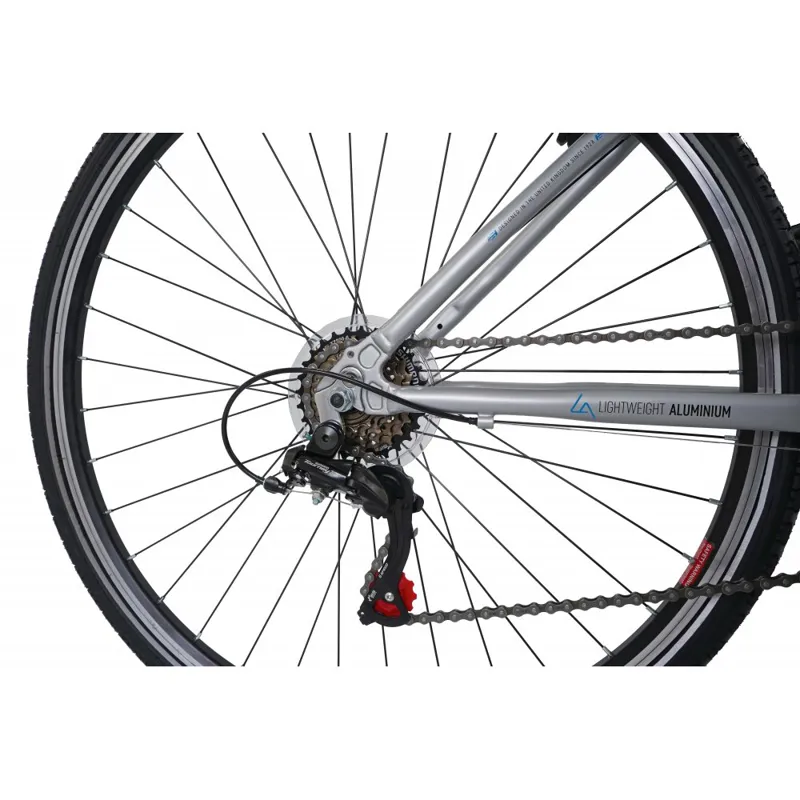 Claud Butler Explorer 1.0 Low Step 2027 Women's Hybrid Bike - Silver-2