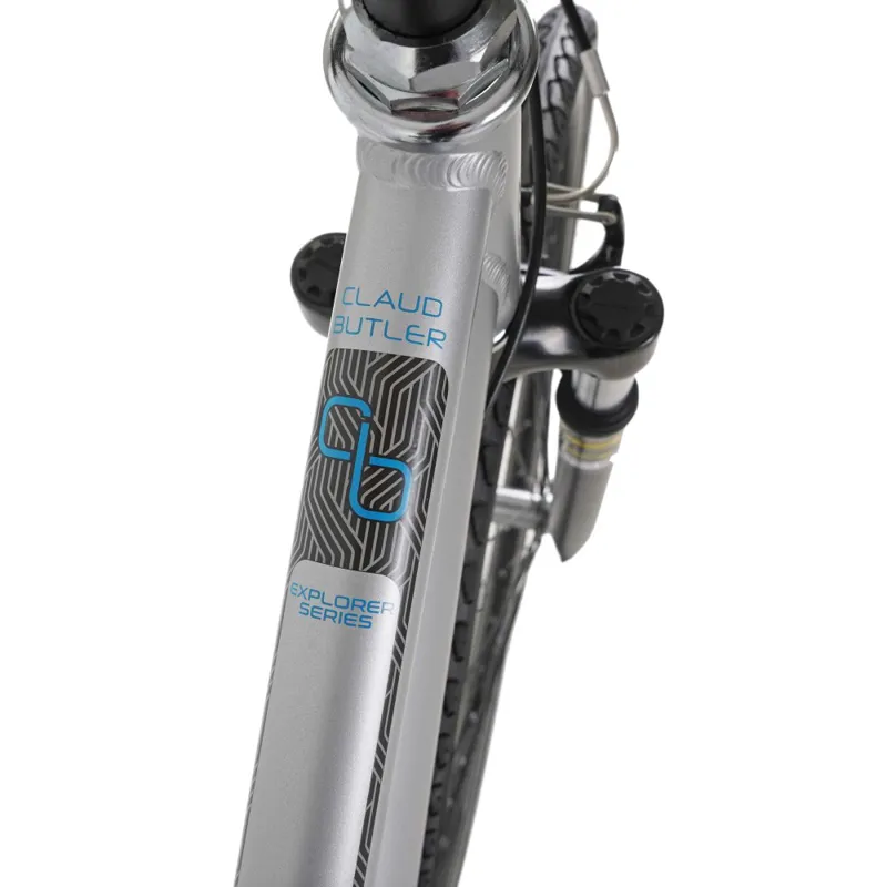 Claud Butler Explorer 1.0 Low Step 2027 Women's Hybrid Bike - Silver-5