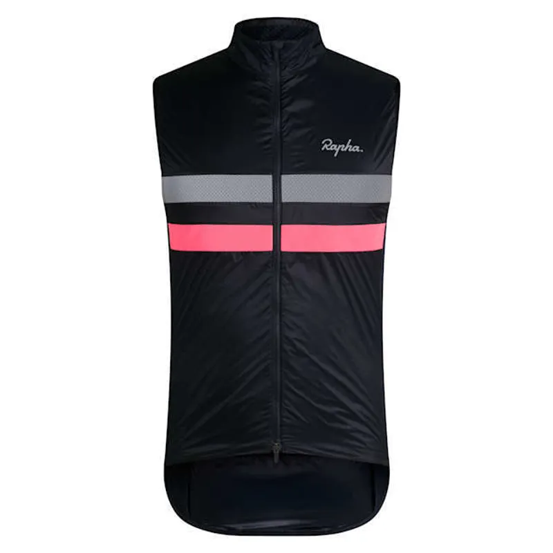 Rapha Brevet Men's Insulated Gilet - Dark Navy/Hi-Vis Pink