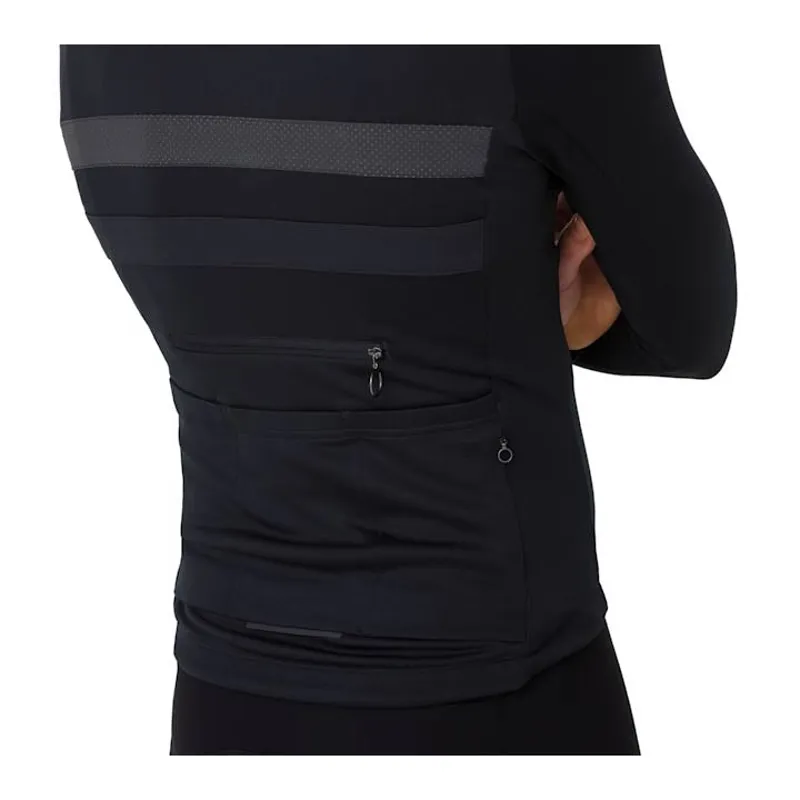 Rapha Brevet Men's Long Sleeve Jersey - Black/Black-4