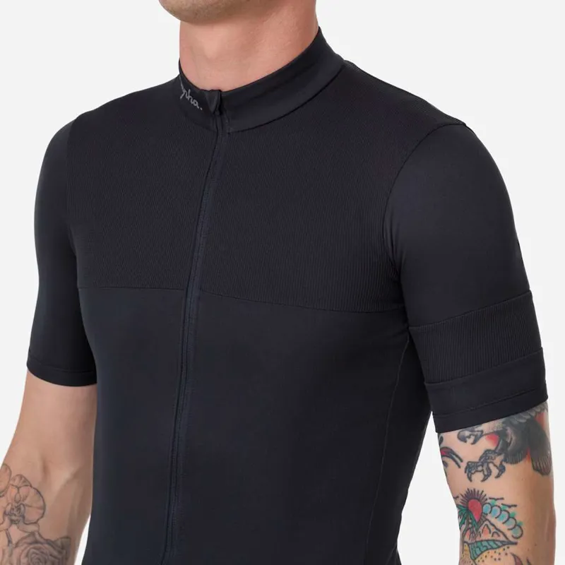 Rapha Brevet Element Men's Short Sleeve Jersey - Black/Grey-3