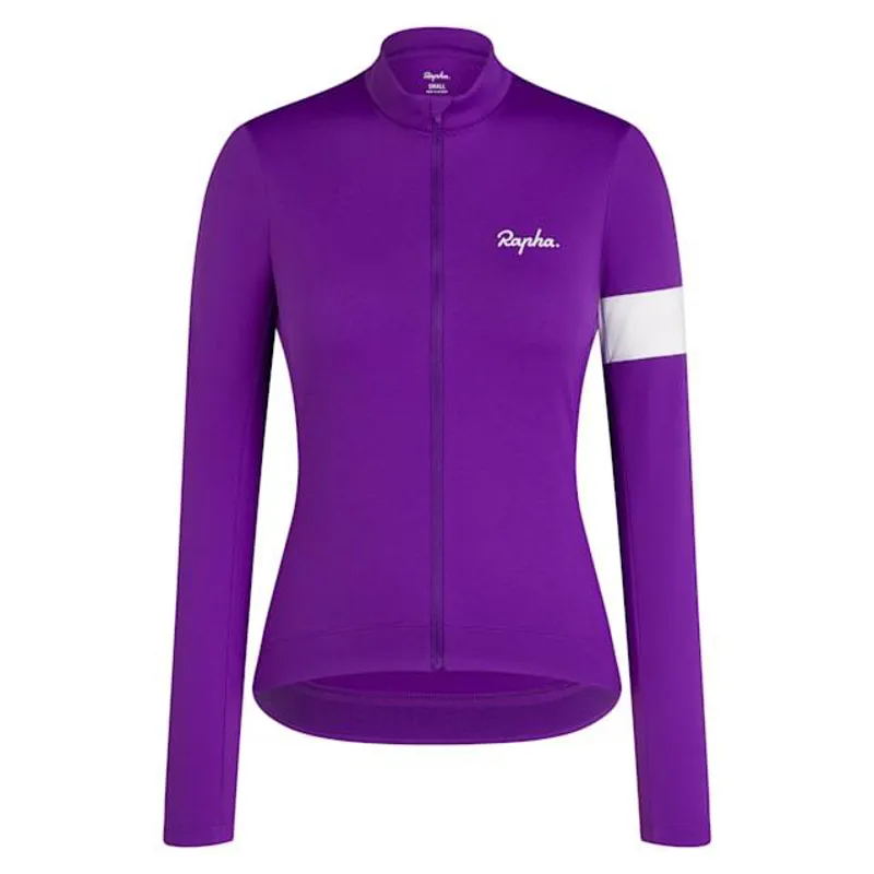 Rapha Core Women's Thermal Long Sleeve Jersey - Ultraviolet/White