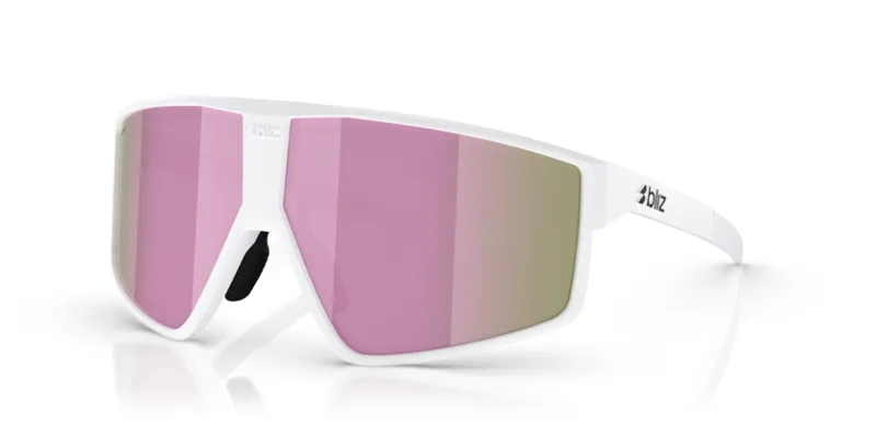 Bliz P002 Sunglasses - Large - Matte White/Pink Lens