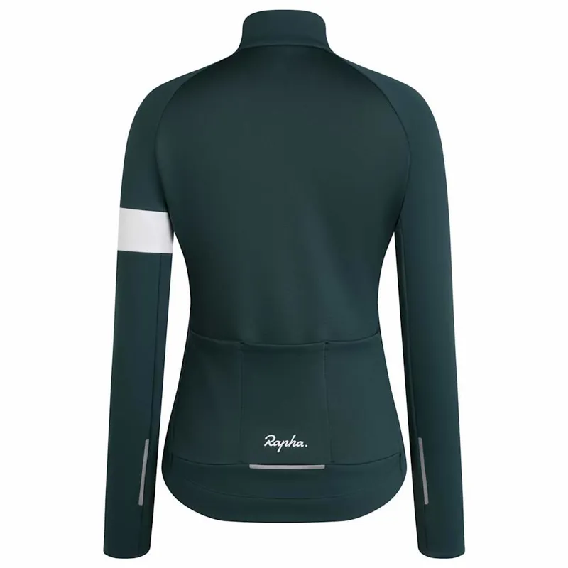 Rapha Core Women's Winter Jacket - Forest Green/White-1