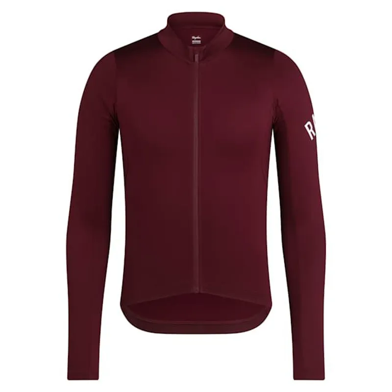 Rapha Pro Team Men's Long Sleeve Midweight Jersey - Port/White