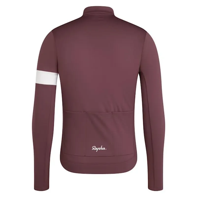 Rapha Core Men's Thermal Long Sleeve Jersey - Huckleberry/White-1