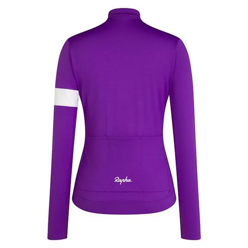 Rapha Core Women's Thermal Long Sleeve Jersey - Ultraviolet/White-1