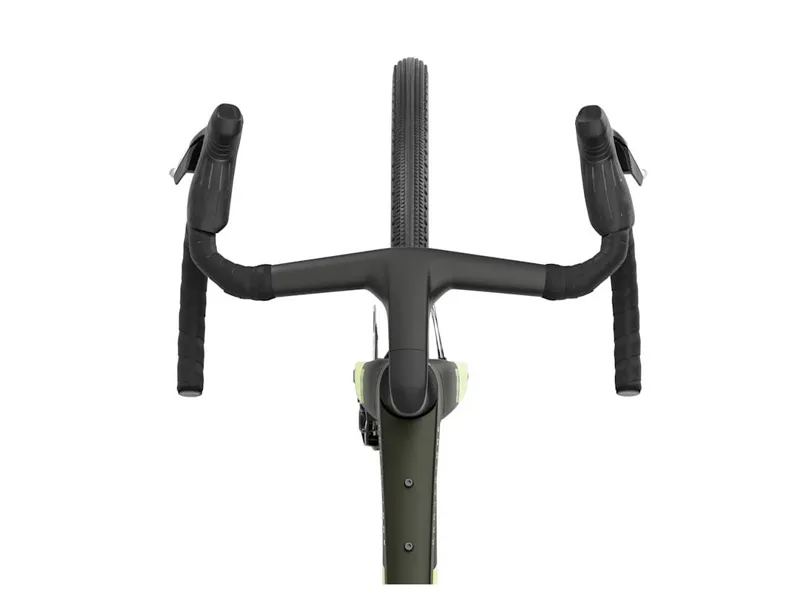 Trek Checkmate SLR 7 AXS 2026 Gravel Road Bike - Olive Drab/Glowstick-4