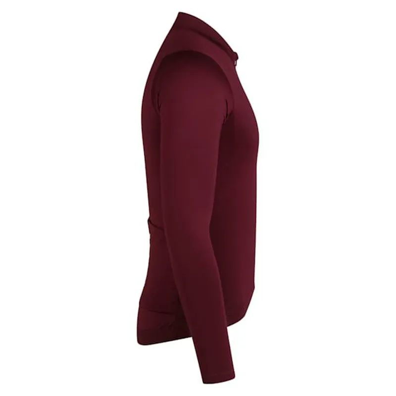 Rapha Pro Team Men's Long Sleeve Midweight Jersey - Port/White-3