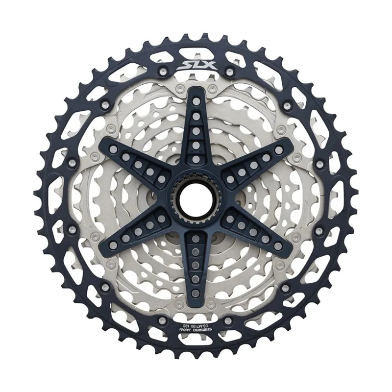 Shimano SLX M7100 12 Speed Cassette 10-45T - Silver/Black-1