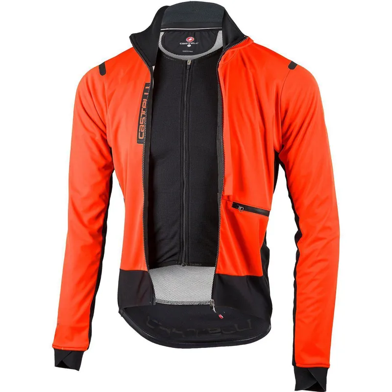 Castelli Alpha Ros Windproof Jacket - Orange/Black-2