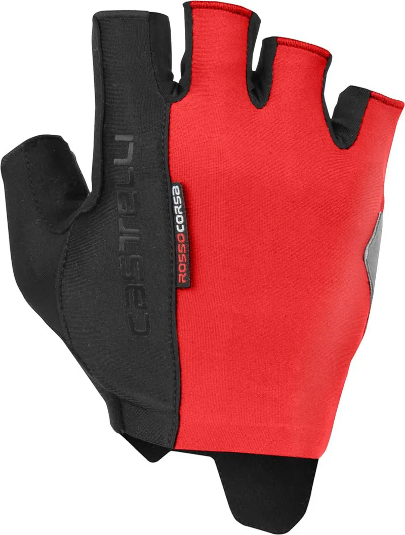 Castelli Rosso Corsa Espresso Short Finger Gloves - Red