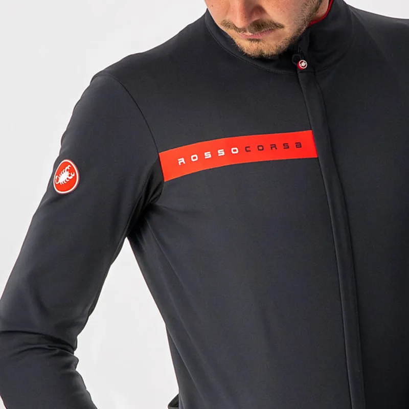 Castelli Beta RoS Men's Jacket - Light Black/Red-3