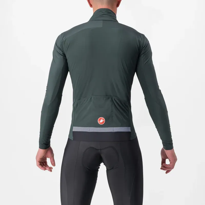 Castelli Beta RoS Men's Jacket - Rover Green/Red Orange-1