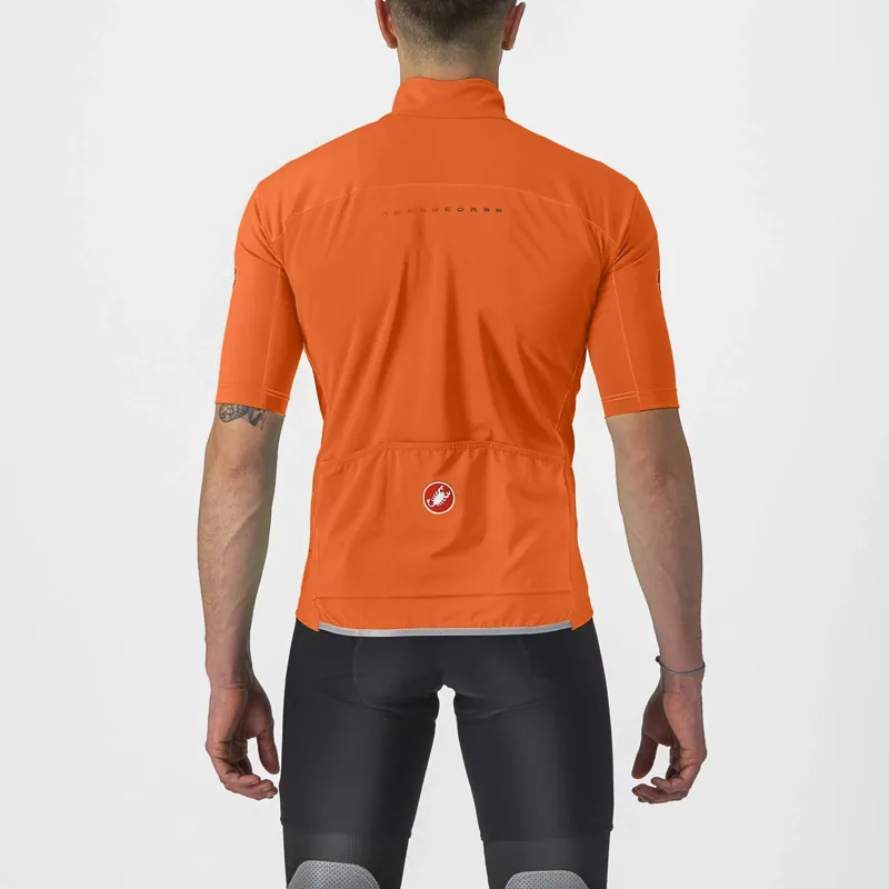 Castelli Perfetto RoS 2 Wind Men's Short Sleeve Jersey - Red Orange-1